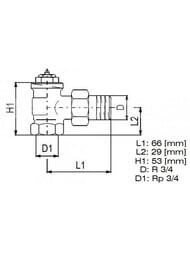 ������������ Oventrop "�" �� 20, 3/4", �������, ��������������, 1181006