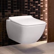 Унитаз подвесной Villeroy & Boch Venticello 4611RSR1 (375х560) без ободка + сиденье, Сeramicplus