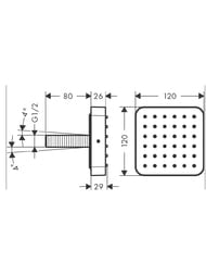 �������� ������� Axor Citterio E 36822250 ��� ����, ������� ������