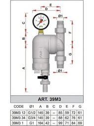  FAR 1/2", 300,  ,  . , Max: 95 C, 25, FA FA 39M3 12