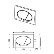 Кнопка для бачка-инсталляции ALCAPLAST M70 белая