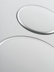 GEBERIT Sigma20 Клавиша смыва, двойной смыв, белый/кольца глянцевый хром 115.882.KJ.1