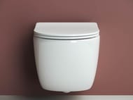 Унитаз подвесной Ceramicanova Forma 485х368х320 безободковый, сиденье микролифт, крепеж CN3009