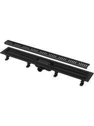 Душевой лоток Alcaplast APZ10BLACK-650M SIMPLE L=650мм H=62мм пластиковый, черная матовая решетка
