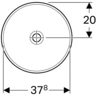Раковина Geberit VariForm (400х400) встраиваемая, без перелива 500.702.01.2