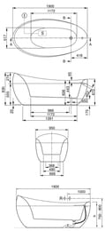 Ванна квариловая Villeroy & Boch AVEO NEW GENERATION (1900х950) отдельностоящая UBQ194AVE9T1V-0