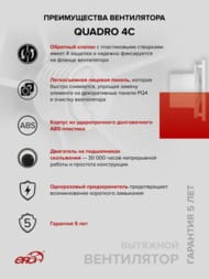 ���������� ERA QUADRO D100 ���������, 90 �3/�, 35 ��, ���.������, �����, QUADRO 4C