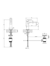 Смеситель для раковины Gessi Emporio Via Manzoni 38601.299 однорычажный, с донным клапаном, черный — изображение 2