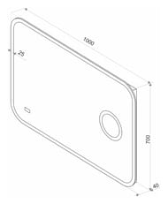 ������� ��������� Bliss (1000x700) � LED ���������� 6000�, ������������� ��������, ������ � ��������