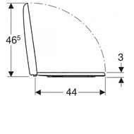 ������� ��� ������� Geberit Renova ��������� ������, � �����������, ������������� 500.836.01.1