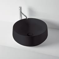 Раковина накладная Kerasan F10 430х430х160 без отверстия под смеситель, черный матовый 460431