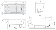 Ванна акриловая Villeroy & Boch O.NOVO (1700х750) без ножек UBA170CAS2V-01