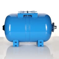 Расширительный бак для ГВС и ХВС Valtec 24л, 3/4", горизонтальный, синий VT.AO.B.060024