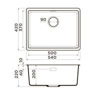 ����� Omoikiri KATA 54-U BE (540�420�217) ����������� ������, ������ 4993408