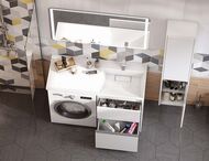 Раковина Aquaton Лондри 120 1A72243KLH010 1200x500x150  д/стир.маш., литой мрамор, чаша справа, белая