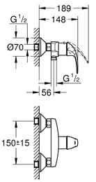  Grohe BauCurve 23631000   , , 