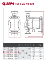   ESPA RE1-S 25-40-180,   , 180,  