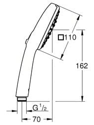 ������ ��� Grohe Tempesta Cube 110 3 ������, ������ �� 13,5 �/���, ���� 27572003