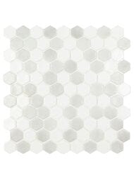 Мозаика противоскользящая Vidrepur Hex   100/514 Antid. (307х317) на сетке, серая+белая (шт.) — миниатюра 1