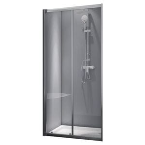Душевая дверь BelBagno DUE-BF-1-130-C-Cr (1300x1900) стекло прозрачное, профиль хром