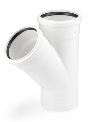Тройник REHAU 110х110х110х45°, шумопоглощающий, арт.11229841001