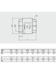 Клапан обратный Tiemme вертикальный 3/4" 3500004