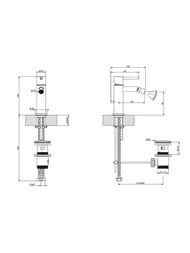 Смеситель Gessi Emporio Via Tortona 18607.031 однозахватный для биде, с донным клапаном, хром — изображение 2