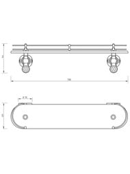 Migliore Cristalia ����� � �������� 60 �� ������, ������/SWAROVSKI ML.CRS-60.220.BR/16775