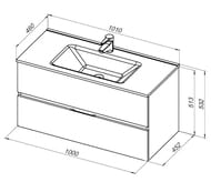 ����� ��� ���������� Aquanet ������ New 1000�684�452 ���������, 2 �����, �������� 277519