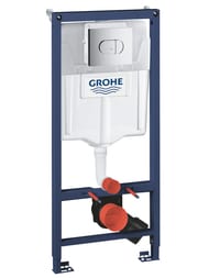 Инсталляция для подвесного унитаза Grohe Rapid SL комплект 3в1, со смывной клавишей, хром 38981000