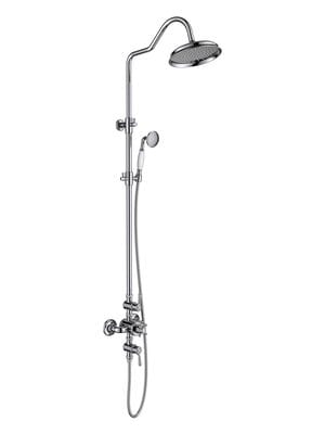 Душевая система Aquatek Классик AQ2563CR для ванны/душа, термостат, верхний/ручной душ, цвет: хром