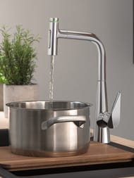 Смеситель Hansgrohe Talis Select M51 для кухни 220 вытяжной излив, хром 73852000 — изображение 3