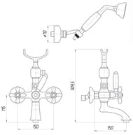 ��������� ��� �����/���� Migliore PRINCETON PLUS ���������, ����/������ ML.PRP-8002.CRDO
