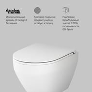 Унитаз подвесной AM.PM Spirit V2.0 365х485х350 безободковый, с сиденьем, белый мат. C701700MWSC