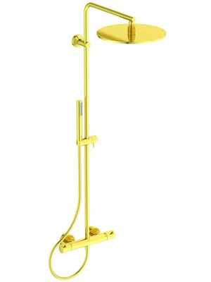 Ideal Standard CERATHERM T12 Душевая система A7589A2 термостат,лейка,верхний душ,шлиф золото