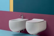 Биде подвесное Kerasan Flo 312330 540х370х300 с отверстием под смеситель, крепеж, белый матовый