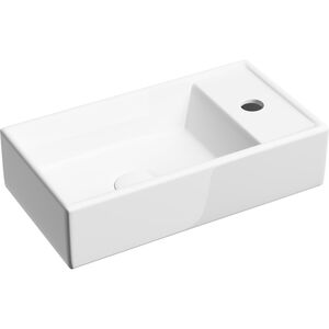 Раковина подвесная Ceramicanova Element 407х217х100 чаша слева, отв. под смеситель, белый CN6051L