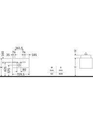 ����� ��� �������� Duravit DuraStyle (730�398�448) ����.,1 ����, ���.�����, ����/�����  DS639407918