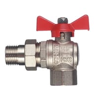 Кран угловой с американкой 1"ВН VALTEC BASE красная бабочка VT.228.N.06