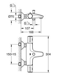 ��������� Grohe Grohtherm 800 34567000 ��� �����, ���������, ��������� ������, ������� ���� �����