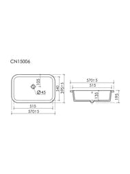 �������� ������������ ����� Ceramicanova Era CN15006 570�395�195 �������������, c ���. �����, �����