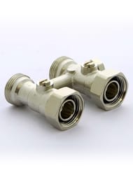 Tiemme Узел радиаторный 3/4"-3/4"НВ ЕК со встроенными кранами, с байпасом 3390007 (3391N0505BY)