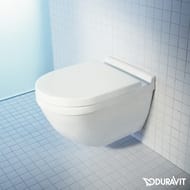 Унитаз подвесной DURAVIT STARCK 3 365х540х375 безободковый, покрытие WonderGliss 25270900001