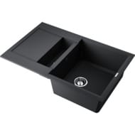 Мойка Omoikiri SAKAIME 78-2-BL (780х500х234) врезная, две чаши, тетогранит, черная 4993114 — изображение 2