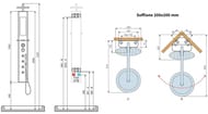 Душевая панель Novellini Think 2 190х1172 мм, смеситель, излив, зеркало, серебро THINKN2VME-B