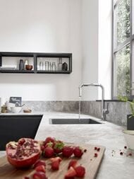 Мойка из гранита Hansgrohe S51 43431380 (500х450) под столешницу, серый бетон — изображение 3