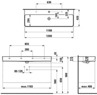 �������� Laufen VAL 810289 (1200�408�155) ��������� ��� ���������, �������� LCC