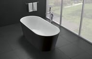 Ванна акриловая BelBagno BB71-1800-NERO-W0 1800х800х600 отдельностоящая, без перелива, д/к, черный