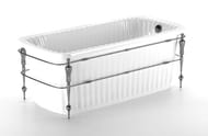 Ванна MIGLIORE OLIVIA 174x83 console белая панель, фурнитура хром 24327