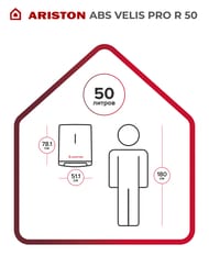 ARISTON ABS VELIS PRO R 50 ��������������� ������������� (787�511�275) 50�, 2���,  3700708
